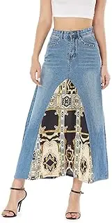 [ERTYUIO] Short Skirt for Girls Long Skirt Dress Skirt Denim Spring and Summer Slim Slimming