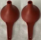2 x Tupperware Large Funnels ~Fill Oil Bottles / Shakers Make Rice Mold Kiss New