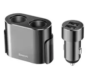 Efficient Fast Charge Car Charger 3.1A Car Phone Charger Dual Usb Car Charger with Cigarette Lighter-Black