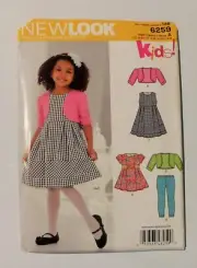 NewLook 6259, Girls Dresses (3-8), Leggings, Jacket, Pattern