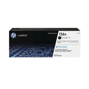 HP 136X W1360X 黑色原廠高容量碳粉匣 適用機型:HP LaserJet MFP M236dw/M211dw【APP下單最高22%點數回饋】