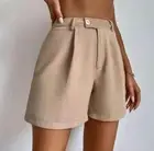 Women's shorts classic High Waist Shorts tan light brown Size large NEW summer