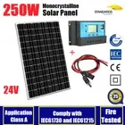 24V 250W Mono Solar Panel Kit 36V PV 24V Battery Charging 30A Regulator Cables