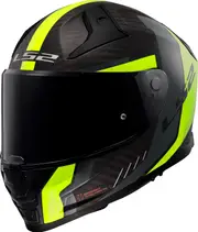LS2 FF811 Vector II Carbon Grid, full face helmet , color: Matt Black/Neon-Yellow , size: 4XL