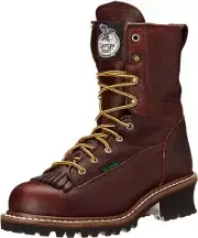 GEORGIA MEN'S G7313 STEEL TOE WATERPROOF EH LACE-UP LOGGER BOOT, SIZE 8.5 W