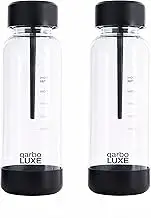 TWENTY39 qarbo LUXE - 1L PET Bottles for Premium Sparkling Water Maker Machine - Twin Pack - includes Two Airplus Carbonation Caps.