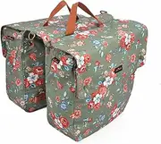 Tourbon Canvas Bike Bags Rear Rack Roll-Up Bicycle Double Panniers Waterproof