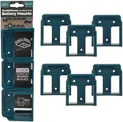 StealthMounts Makita Battery Holders 18v | Makita Battery Mounts for Makita 18v Power Tools | 6 Pack | Blue Makita Battery Organizer