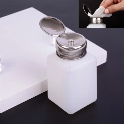 Nail Polish Remover Cleanser Dispenser Empty Acetone Pump Bottle Container-UU