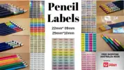 Personalised Pencil Name / School Label Stickers / Custom Vinyl Tags - 22*09mm