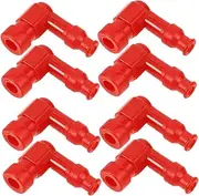 DRESSOOS 10pcs Red Motorcycle Spark Plug Cap Spark Plug Boot Covers Spark Plug Cap Cover Iron Rubber Spark Plug Caps