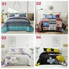 Bohemian Floral Patchwork Bedspread Set Coverlet King Size Bed Pillowcases AU
