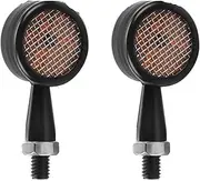 Motorcycle Indicators Turning For Y&AMAHA For Bobber 10mm Motorcycle LED Turn Signal Bullet Flasher Blinker Lamp 12V Metal Indicator Light(2pcs Black)