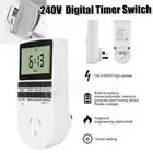 AU Plug Digital 240V Electrical Outlet Timer Plug with ON/Off Switch Automation