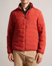Ted Baker Men's Tucson Welded Liner Jacket in Dark Orange Size-2 ( S ) NWT$265