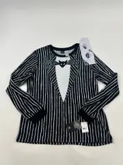Disney Jack Skellington Shirt Mens Medium Nightmare Before Christmas Tuxedo Mask