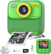 masterbee Kid Camera Instant Print Photo, Birthday Gifts for Girls and Boys, Kids Digital Camera Toys, 1080P HD Video, 3 4 5 6 7 8 9 10 11 12 Year Old Boy Gifts/Girl Gifts