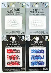 Create Your Style Swarovski Elements 220pc 4pk Lot HotFix Flat Back Crystal