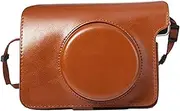 BLBMTCBCAG PU Leather Bag Protective Cover Protective Cover/Shoulder Strap Black Or Brown, Instant Print Camera Fit for Fujifilm Instax Wide 300 Camera Protection(Brown)
