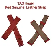 TAG Heuer Red Genuine Leather Strap with White Stitching N514721