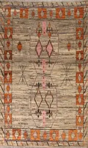 Tribal Geometric Moroccan Handmade Oriental Area Rug Nomadic Wool Carpet 7'x10'