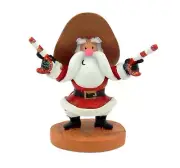 Cape Shore Gunslinging Santa 3 1/2 Inch Hanging Ornament