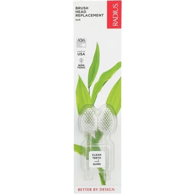 Radius Brush Toothbrush Soft Head Replacement 2 Ct