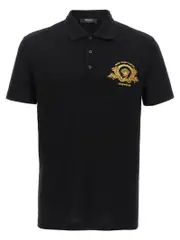 [Versace] Versace-Coupe Blason Polo Nero-Uomo XS Black