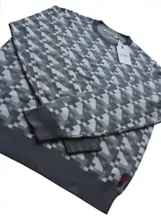 Ben Sherman Houndstooth Sweater Pullover dogtooth New with Tag Men`s Medium