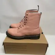 Dr Marten Doc Marten 1460 Pascal Boots Peach Beige Sz 10 Womens Virginia