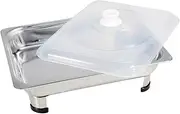 NAMOARLY 1Set Stainless Steel Buffet Stove Food Container Versatile Square Tray for Parties Elegant Design Easy Clean for Self Service Catering Housewarming
