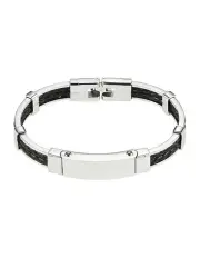 [Cudworth] Polished Stainless Steel Bracelet in Brown