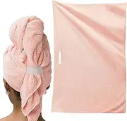 Generisch Hair Towel Wrap Large Hair Wraps - 41 x 27.5 Inch Head Wrap for Long, Curly, Extremely Absorbent, Thick Hair, Quick-Drying Towels Reduce Drying Time by 50%