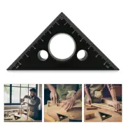 Ruler 45/90 Degree Small Aluminum Triangles Ruler with Metric Scales