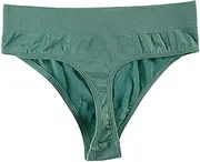 [Generic] Womens High Waisted Bikini Underwear Smooth Hipster Underwear Breathable Ladies Briefs for Women Cotton