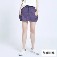 在飛比找momo購物網優惠-【SOMETHING】女裝 LADIVA 貼袋短裙(紫色)