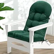 MAGIC ELEPHANT Adirondack Chair Cushion, Memory Foam Outdoor Chair Cushion, Waterproof Thick High Back Patio Rocking Chair Pad Seat Cushion Replacement (Green)