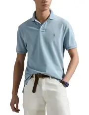 [Polo Ralph Lauren] Custom Slim Fit Indigo Mesh Polo Shirt