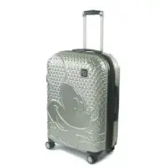 Silver Rolling Disney Suitcase Mickey Mouse Luggage Hard Sided Warranty Included