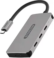 Sitecom CN-386 USB-C Hub 4 Port | USB-C Male to 3X USB-C 3.1 + 1x USB-C Female Power Delivery Ports - Aluminum Hub