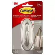 Command 2-Pack Large Sized Traditional Decorative Hook in Nickel
