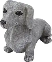 Dog Garden Decor, Prevent Cracking Fine Workmanship Resin Dog Garden Statues for Home Decor (Dachshund)