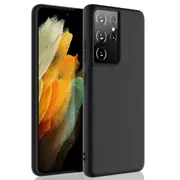 ZUSLAB Galaxy S21 Ultra 5G 2021 Case Nano Silicone Shockproof Gel Rubber Bumper Protective Cover for Samsung - Black