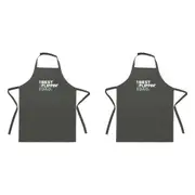 2x Splosh Fathers Day Best Flippin Dad Black Apron Cooking 90cm Polyester