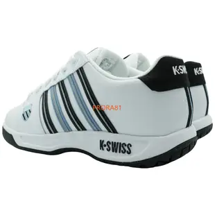 K-SWISS 01353-190 白X黑X藍 Eadall 皮質休閒運動鞋【厚底老爹，有12號】311K