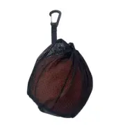 Single Ball Bag,Ball Storage Bag,Mesh Carry Bag with Zipper Pocket,Drawstring A