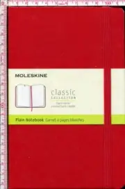 Moleskine Classic Hard Cover Plain Notebook Medium NEW 11.5x18 cm Scarlet Red