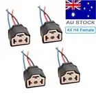 4X Female H4 9003 Ceramic Car LED HID Halogen Headlight Socket Adaptors Terminal