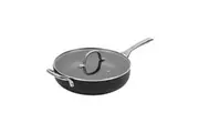 Gourmet Kitchen Meteore Non-Stick Deep Frypan with Flat Lid and Helper 30cm