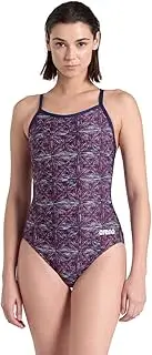 [arena] Women's Performance Abstract Tiles Light Drop Back Swimsuit